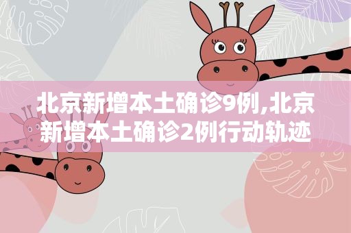 北京新增本土确诊9例,北京新增本土确诊2例行动轨迹