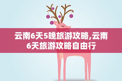 云南6天5晚旅游攻略,云南6天旅游攻略自由行