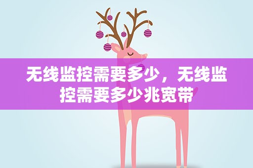 无线监控需要多少，无线监控需要多少兆宽带