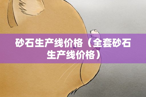 砂石生产线价格（全套砂石生产线价格）