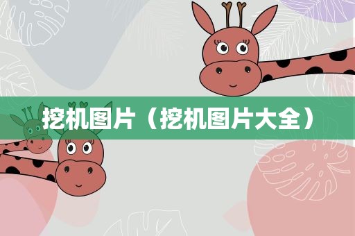 挖机图片（挖机图片大全）