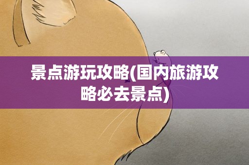 景点游玩攻略(国内旅游攻略必去景点)