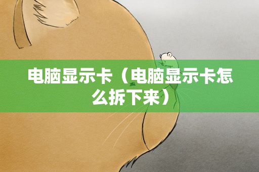 电脑显示卡（电脑显示卡怎么拆下来）