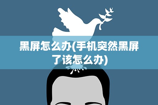 黑屏怎么办(手机突然黑屏了该怎么办)