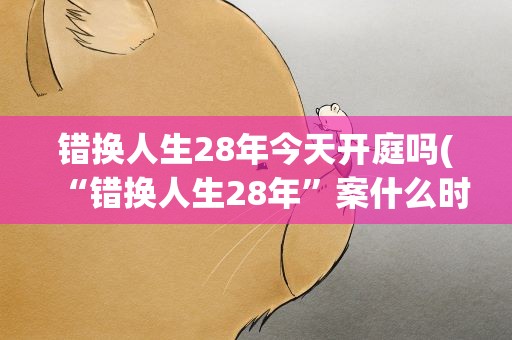 错换人生28年今天开庭吗(“错换人生28年”案什么时候再开庭)