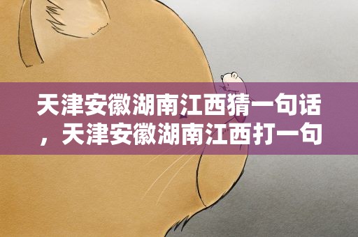 天津安徽湖南江西猜一句话，天津安徽湖南江西打一句话