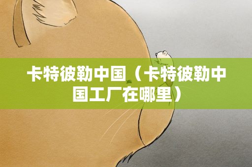 卡特彼勒中国（卡特彼勒中国工厂在哪里）