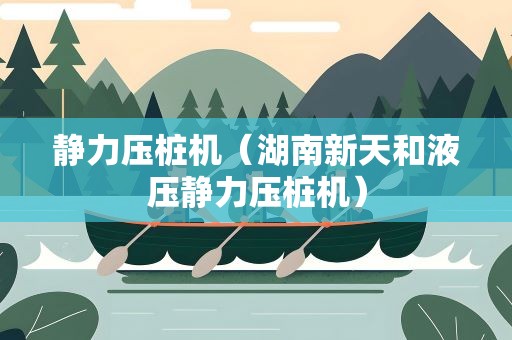 静力压桩机（湖南新天和液压静力压桩机）