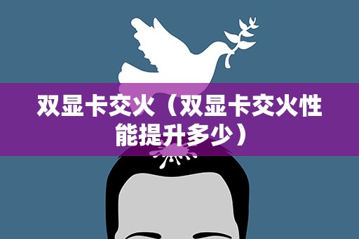 双显卡交火（双显卡交火性能提升多少）