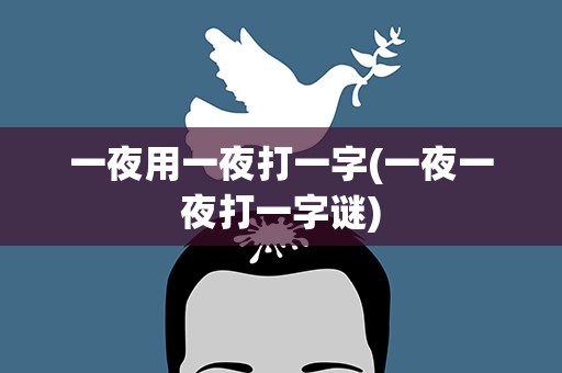 一夜用一夜打一字(一夜一夜打一字谜)