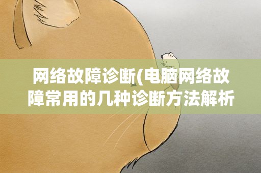 网络故障诊断(电脑网络故障常用的几种诊断方法解析)