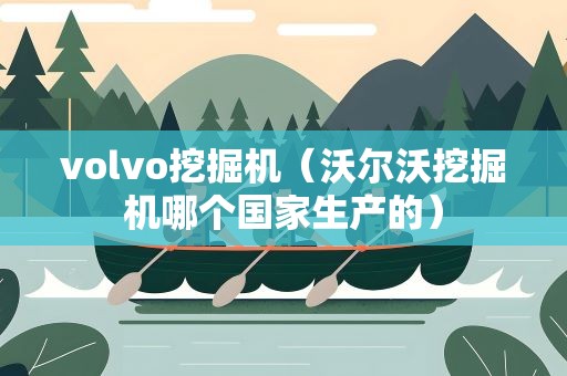 volvo挖掘机（沃尔沃挖掘机哪个国家生产的）