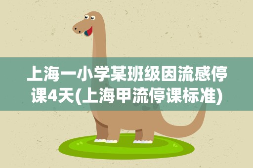 上海一小学某班级因流感停课4天(上海甲流停课标准)