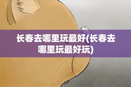 长春去哪里玩最好(长春去哪里玩最好玩)