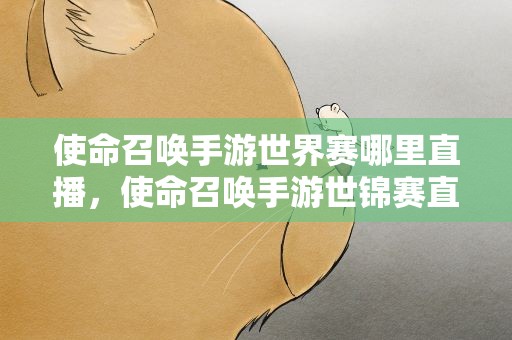 使命召唤手游世界赛哪里直播，使命召唤手游世锦赛直播在哪里看