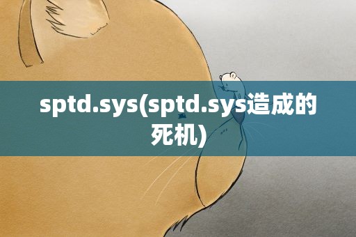 sptd.sys(sptd.sys造成的死机)
