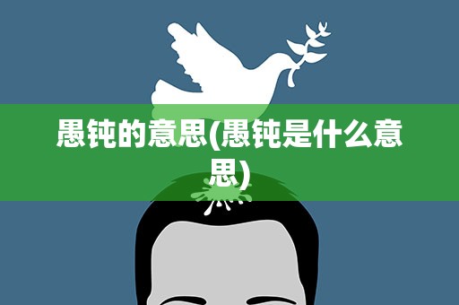 愚钝的意思(愚钝是什么意思)