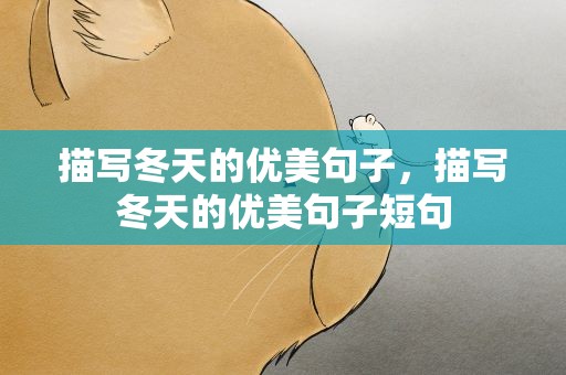 描写冬天的优美句子，描写冬天的优美句子短句