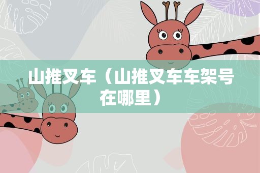 山推叉车（山推叉车车架号在哪里）