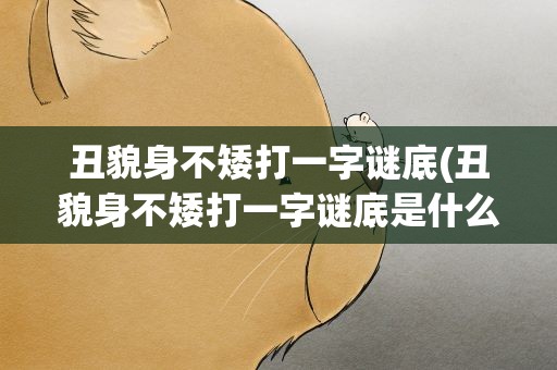 丑貌身不矮打一字谜底(丑貌身不矮打一字谜底是什么)