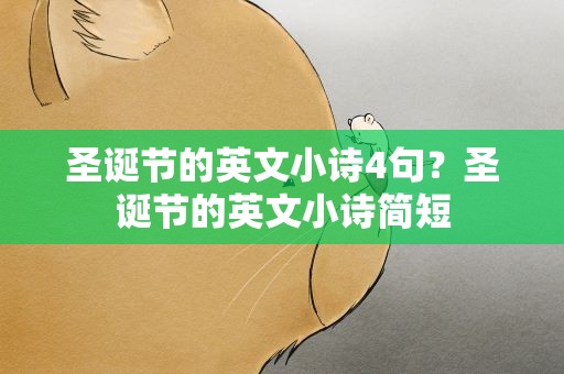 圣诞节的英文小诗4句？圣诞节的英文小诗简短