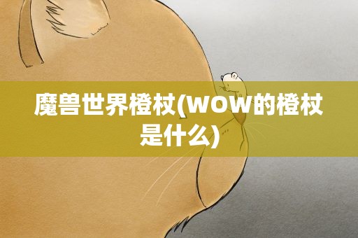 魔兽世界橙杖(WOW的橙杖是什么)