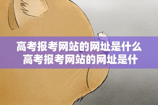 高考报考网站的网址是什么 高考报考网站的网址是什么啊