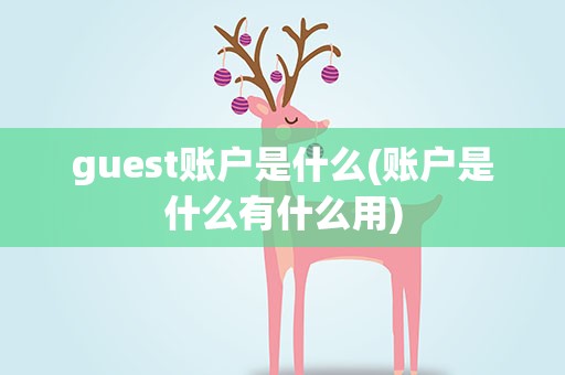 guest账户是什么(账户是什么有什么用)