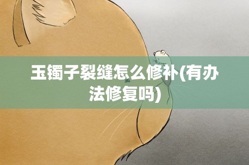 玉镯子裂缝怎么修补(有办法修复吗)