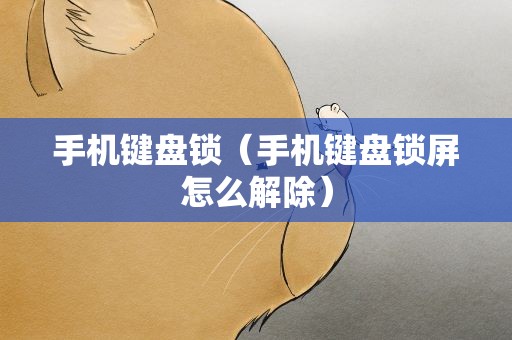 手机键盘锁（手机键盘锁屏怎么解除）