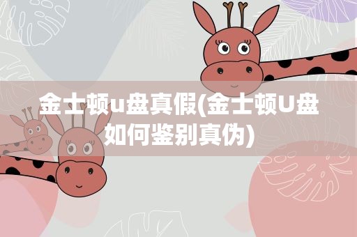 金士顿u盘真假(金士顿U盘如何鉴别真伪)