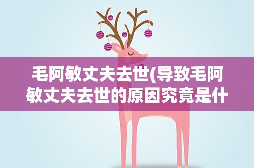 毛阿敏丈夫去世(导致毛阿敏丈夫去世的原因究竟是什么)