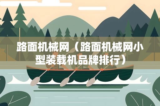 路面机械网（路面机械网小型装载机品牌排行）