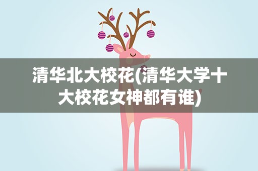 清华北大校花(清华大学十大校花女神都有谁)