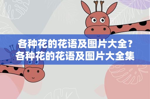 各种花的花语及图片大全？各种花的花语及图片大全集