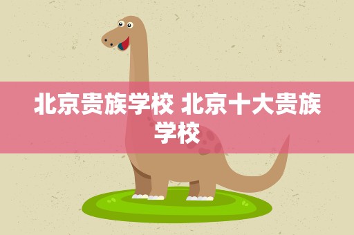 北京贵族学校 北京十大贵族学校