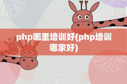 php哪里培训好(php培训哪家好)