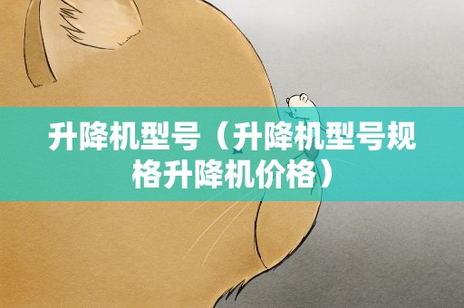 升降机型号（升降机型号规格升降机价格）