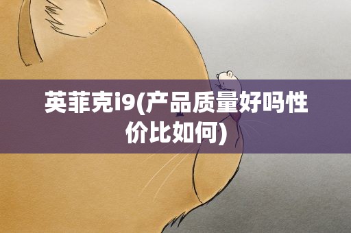 英菲克i9(产品质量好吗性价比如何)