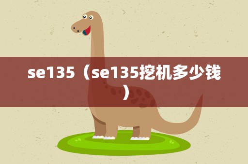 se135（se135挖机多少钱）