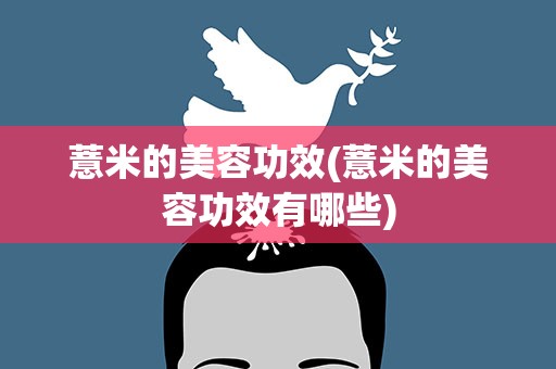 薏米的美容功效(薏米的美容功效有哪些)