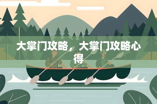 大掌门攻略，大掌门攻略心得