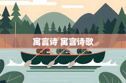 寓言诗 寓言诗歌
