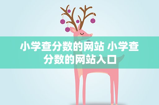 小学查分数的网站 小学查分数的网站入口