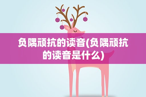 负隅顽抗的读音(负隅顽抗的读音是什么)
