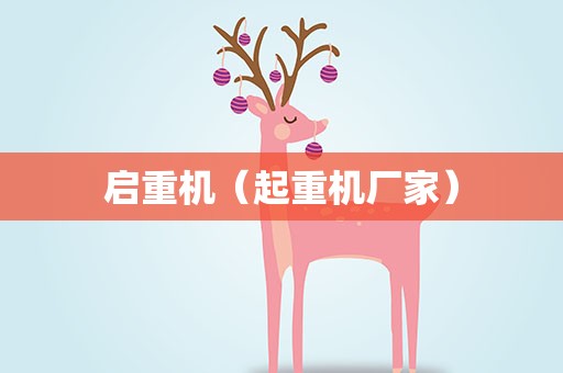 启重机（起重机厂家）
