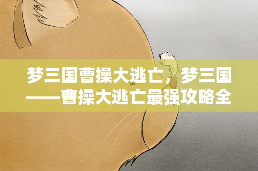 梦三国曹操大逃亡，梦三国——曹操大逃亡最强攻略全方位解析各关卡