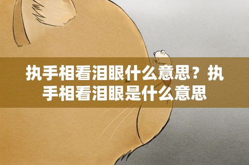 执手相看泪眼什么意思？执手相看泪眼是什么意思