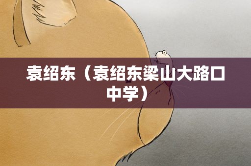 袁绍东（袁绍东梁山大路口中学）