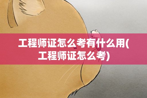 工程师证怎么考有什么用(工程师证怎么考)